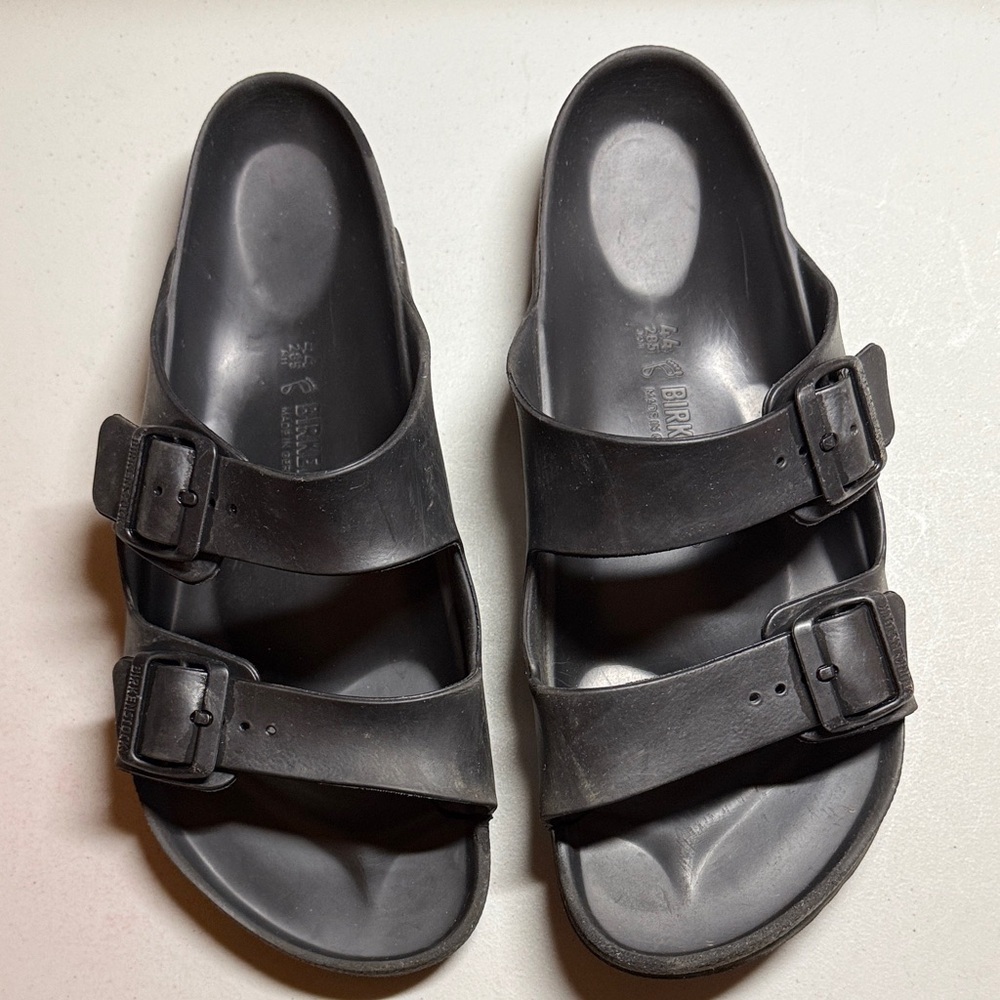 Birkenstock Charcoal Double-Strap Sandals - Picture 2 of 6